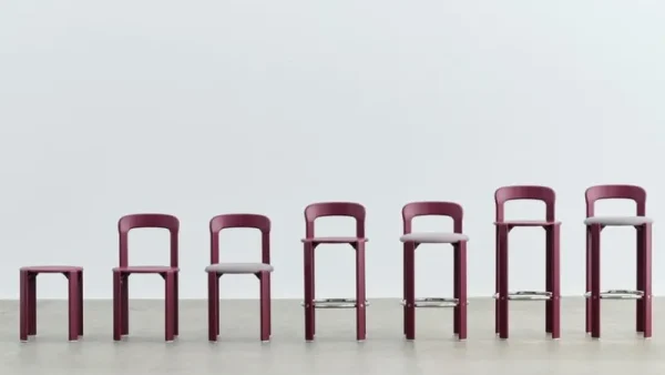Artek Sitzgelegenheiten-HAY Rey Barhocker, 75 cm, Traubenrot - Burgunderrot, Steelcut Trio 416