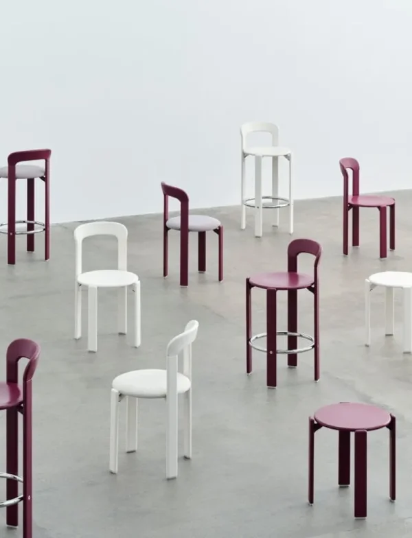 Artek Sitzgelegenheiten-HAY Rey Barhocker, 75 cm, Traubenrot - Burgunderrot, Steelcut Trio 416