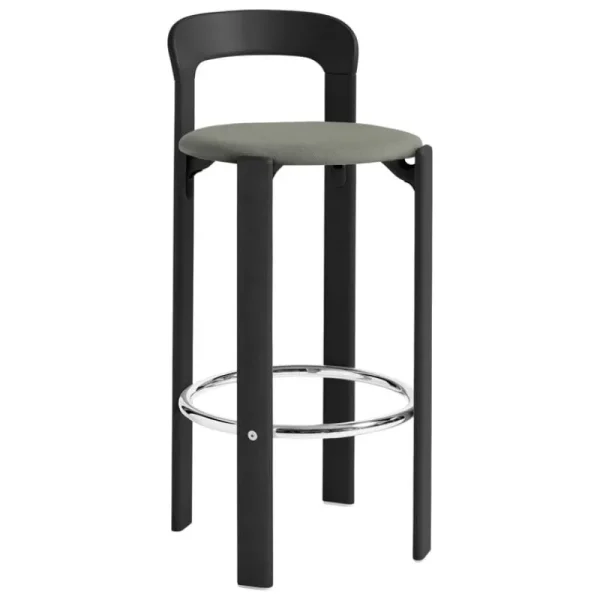 HAY Sitzgelegenheiten-Rey Barhocker, 75cm, Tiefschwarz - Schwarzgrau Steelcut Trio 124