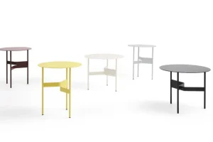 Knoll Tische-HAY Shim Beistelltisch, Durchmesser 45 cm, Höhe 51 cm, eiercreme