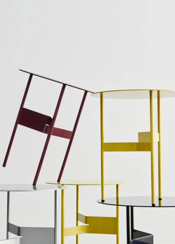 Knoll Tische-HAY Shim Beistelltisch, Durchmesser 45 cm, Höhe 51 cm, eiercreme