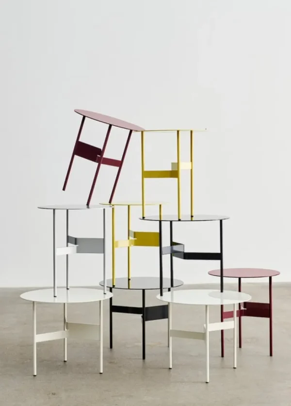 Knoll Tische-HAY Shim Beistelltisch, Durchmesser 45 cm, Höhe 51 cm, eiercreme
