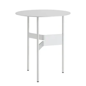 Knoll Tische-HAY Shim Couchtisch, Durchmesser 45 cm, Höhe 51 cm, silbergrau