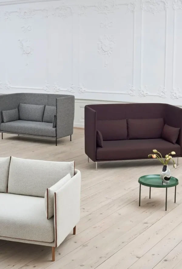 HAY Sofas Und Liegen-Silhouette Sofa 3-Sitzer, Coda 100/Sense cognacfarben – Eiche ge