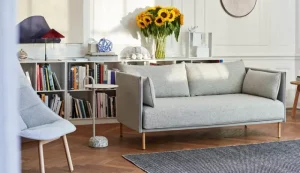 HAY Sofas Und Liegen-Silhouette Sofa 2-Sitzer, Coda 100/Sense cognacfarben – Eiche ge