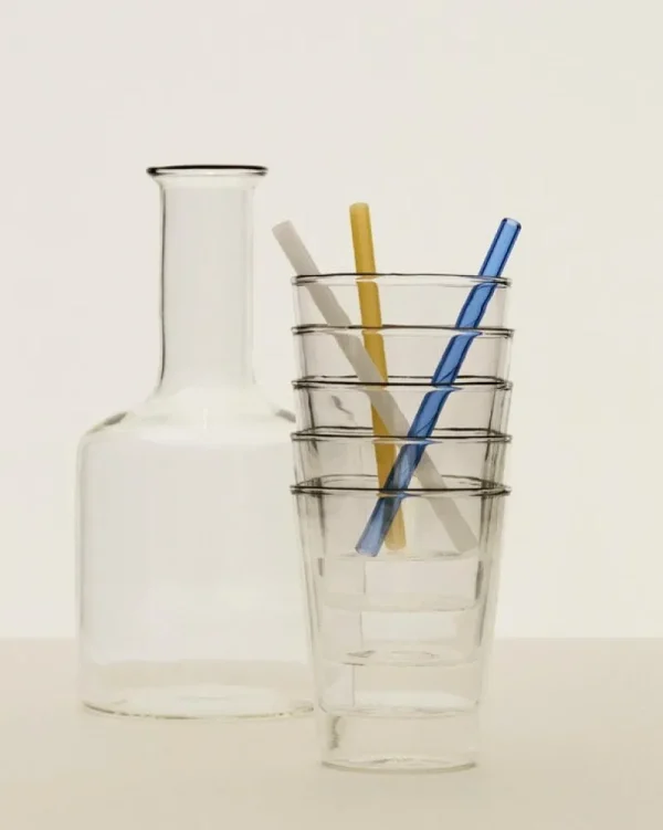 HAY Besteck^Sip Cocktail Strohhalme, 4 Stück, Glas