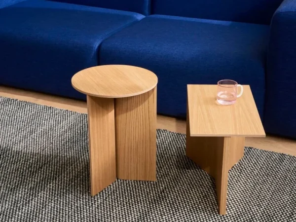 HAY Tische-Slit Wood Tisch, 35 cm, hoch, Eiche lackiert