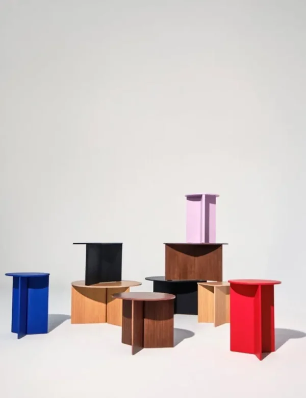 New Works Tische-HAY Slit Wood Tisch, 45 cm, Walnuss lackiert