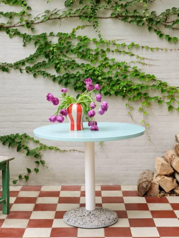 HAY Vasen-Sobremesa Vase, S, gestreift, Rot