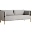 HAY Sofas Und Liegen-Sofa 2-Sitzer Silhouette, Ruskin 33/Sense schwarz – Eiche geölt