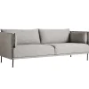 HAY Sofas Und Liegen-Sofa 3-Sitzer Silhouette, Ruskin 33/Sense schwarz – Stahl schwar