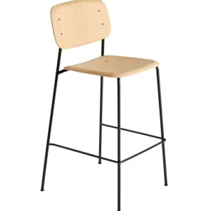 Viccarbe Sitzgelegenheiten-HAY Soft Edge 90 Barstuhl, Schwarz – Eiche lackiert