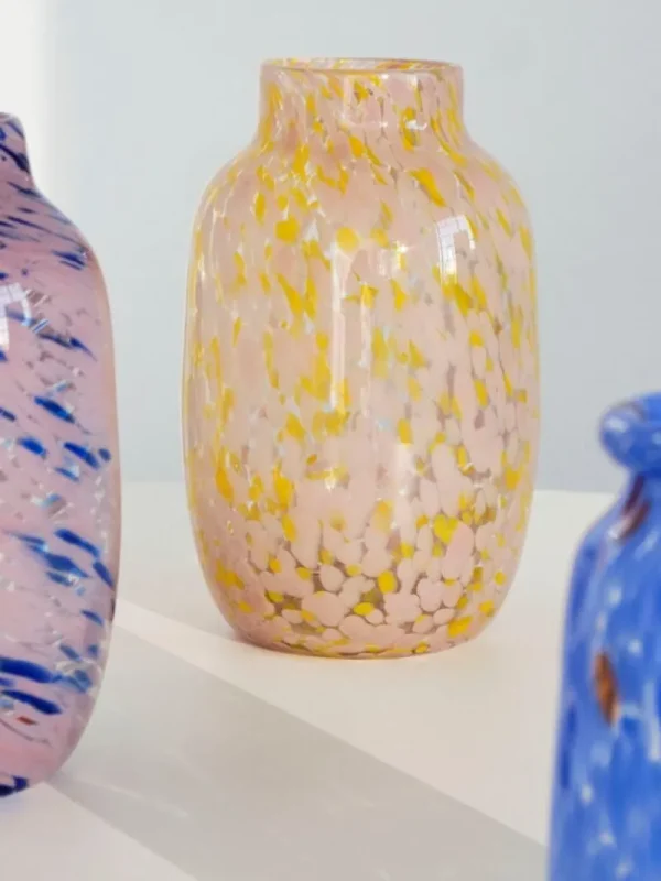 Ku00e4hler Vasen-HAY Splash Vase, 30 cm, Hellrosa – Gelb