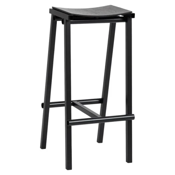 Finnish Design Shop Sitzgelegenheiten-HAY Taburete 8 Barhocker, hoch, 75 cm, schwarz - schwarze Eiche