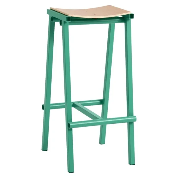 Vitra Sitzgelegenheiten-HAY Taburete 8 Barhocker, hoch, 75 cm, sanfte Jade - Eiche lackiert