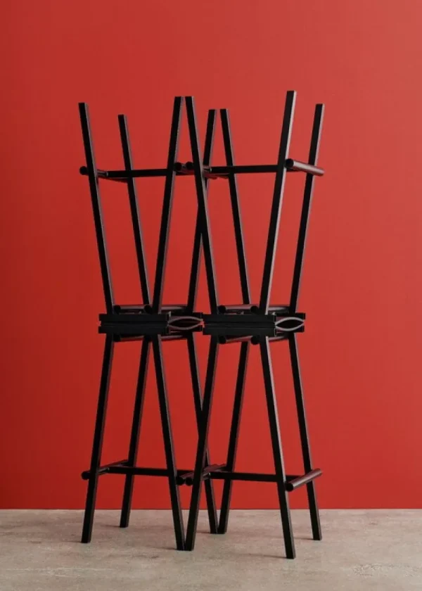 Finnish Design Shop Sitzgelegenheiten-HAY Taburete 8 Barhocker, hoch, 75 cm, schwarz - schwarze Eiche