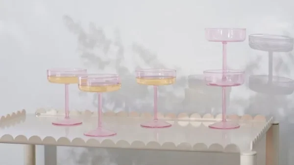 HAY Geschirr | Gläser Und Tassen^Tint Coupé-Glas, 2 Stück, Rosa
