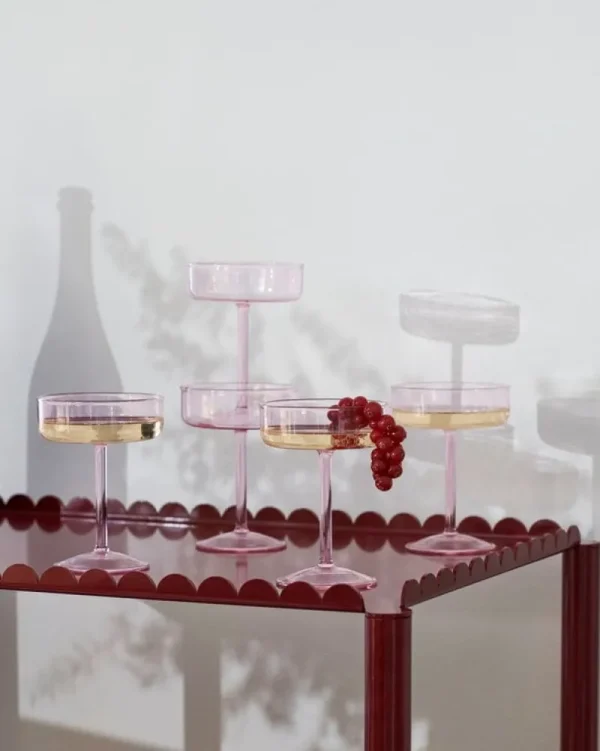 HAY Geschirr | Gläser Und Tassen^Tint Coupé-Glas, 2 Stück, Rosa