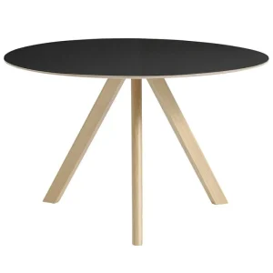 HAY Tische-Tisch CPH20 2.0, 120 cm, Eiche lackiert - schwarzes Linoleum