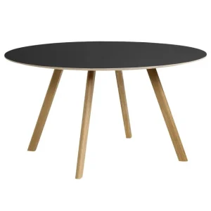 Muuto Tische-HAY Tisch CPH25 2.0, 140 cm, Eiche lackiert - schwarzes Linoleum