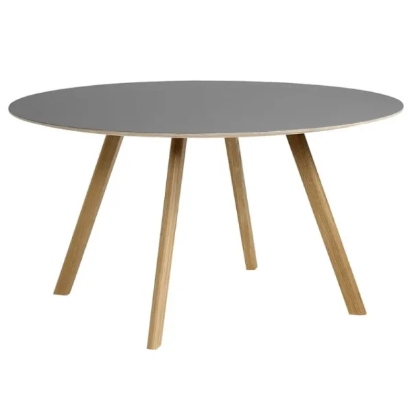 HAY Tische-Tisch CPH25 2.0, 140 cm, Eiche lackiert - graues Linoleum