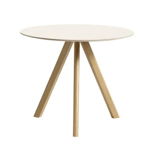 Muuto Tische-HAY Tisch CPH20 2.0, 90 cm, Eiche lackiert - naturweißes Linoleum