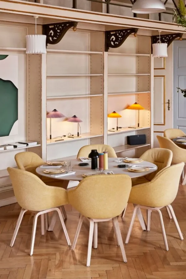 HAY Tische-Tisch CPH25 2.0, 140 cm, Eiche lackiert - graues Linoleum