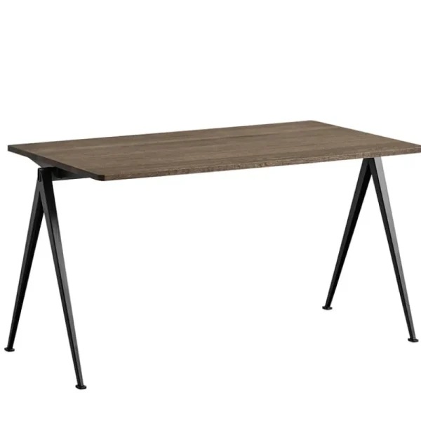 Audo Copenhagen Tische-HAY Tisch Pyramid 01, 140 x 65 cm, schwarz – Eiche geräuchert