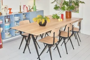 HAY Tische-Tisch Pyramid 02, 190 x 85 cm, beige – Eiche geräuchert