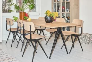 HAY Tische-Tisch Pyramid 02, 190 x 85 cm, beige – Eiche geräuchert