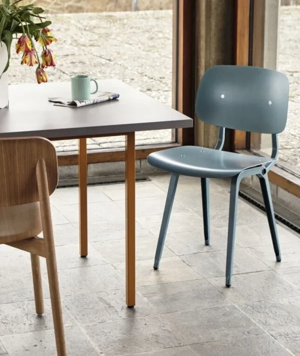 HAY Tische-Two-Colour Tisch, 160 × 82 cm, Ocker - Hellgrau