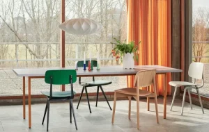 HAY Tische-Two-Colour Tisch, 200 × 90 cm, Ocker - Hellgrau