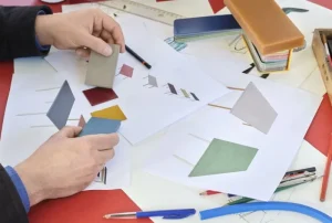 HAY Tische-Two-Colour Tisch, 200 × 90 cm, Ocker - Hellgrau