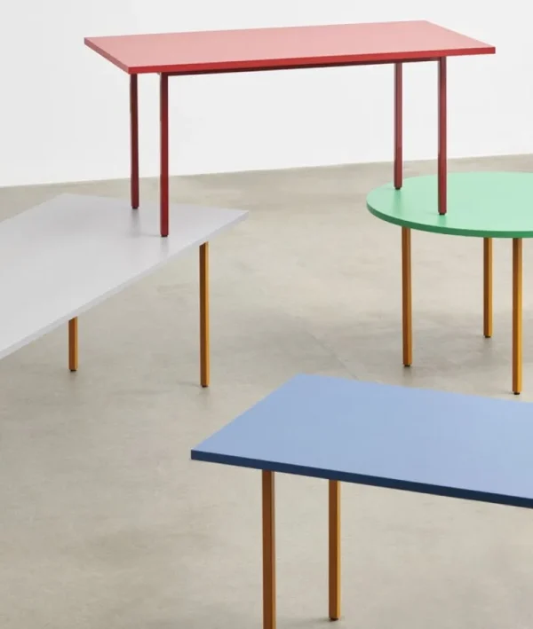 HAY Tische-Two-Colour Tisch, 160 × 82 cm, Ocker - Hellgrau