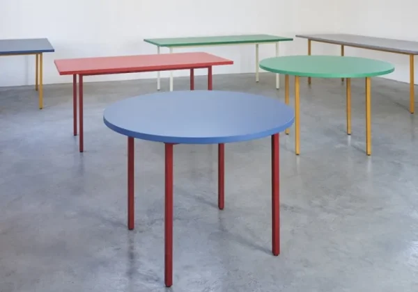 HAY Tische-Two-Colour Tisch, 200 × 90 cm, Ocker - Hellgrau