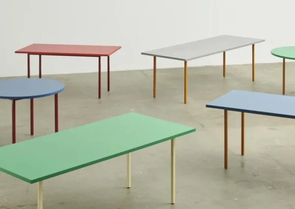 HAY Tische-Two-Colour Tisch, 200 × 90 cm, Ocker - Hellgrau