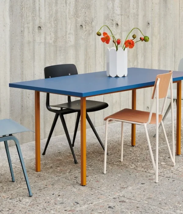 HAY Tische-Two-Colour Tisch, 160 × 82 cm, Ocker - Blau