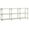 String Furniture Regale-HAY Woody 2.0 Regal, niedrig, rauchig graue Buche - rauchig grauer Stahl