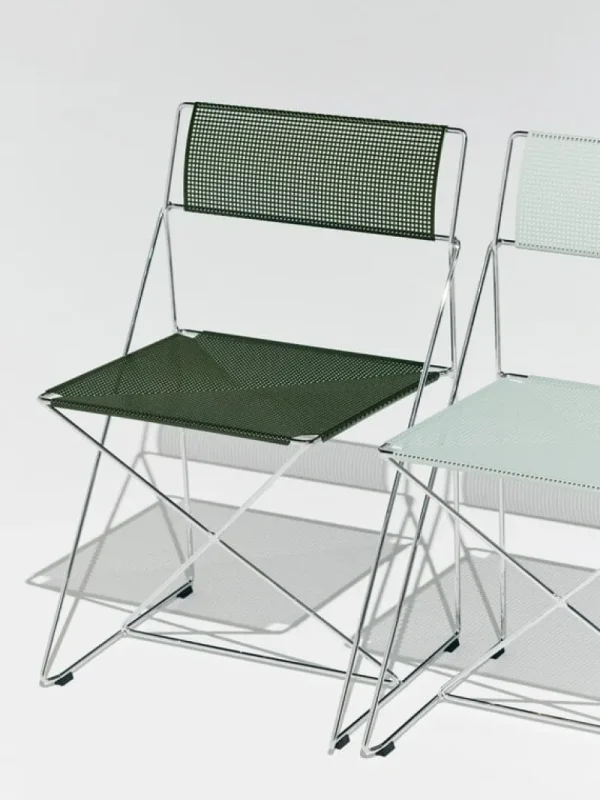HAY Terrassenmöbel | Sitzgelegenheiten^X-Line Stuhl, feuerverzinkt - autumn green