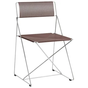 Artek Sitzgelegenheiten-HAY X-Line Stuhl, Innenbereich, verchromt - iron red