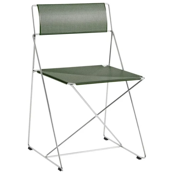 HAY Sitzgelegenheiten-X-Line Stuhl, Innenbereich, verchromt - autumn green