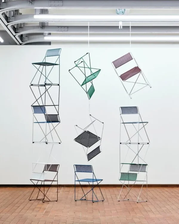Artek Sitzgelegenheiten-HAY X-Line Stuhl, Innenbereich, verchromt - Moos