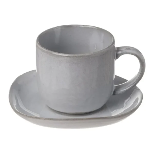 Heirol Geschirr^Kaffeetasse und Untertasse Svelte, 2,5 dl, Stein