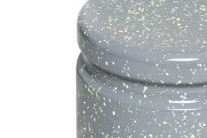 Hem Tische | Sitzgelegenheiten-Last Hocker, Grau – Lime Splatter