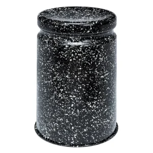 ferm LIVING Tische | Sitzgelegenheiten-Hem Last Hocker, Schwarz – White Splatter