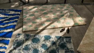 Hem Teppiche Und Läufer^Monster Teppich, 250 x 350 cm, Ultramarinblau - Cremeweiß