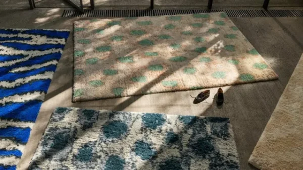 Hem Teppiche Und Läufer^Monster Teppich, 250 x 350 cm, Ultramarinblau - Cremeweiß
