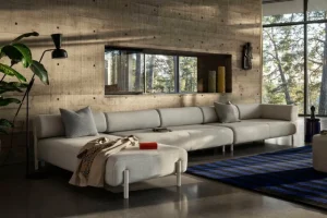 Fritz Hansen Sofas Und Liegen-Hem Palo Ecksofa, rechts, Kreideweiß