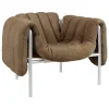 Montana Furniture Sitzgelegenheiten-Hem Puffy Loungesessel, Bouclé Sawdust – Edelstahl