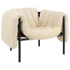 Montana Furniture Sitzgelegenheiten-Hem Puffy Loungesessel, Bouclé Eierschale – Stahl Schwarzgrau